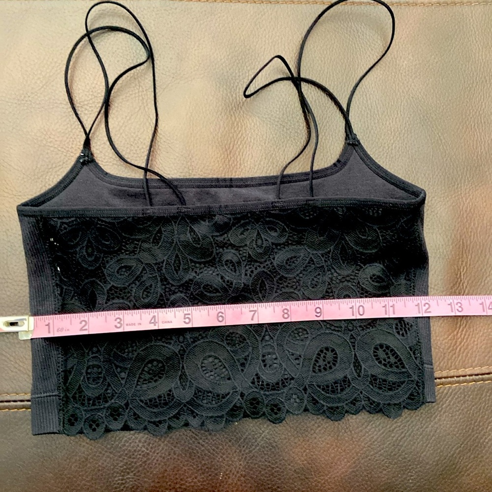 Black bralettes (2) w/lace back. Size S & size L. NWOT. - Picture 5 of 8